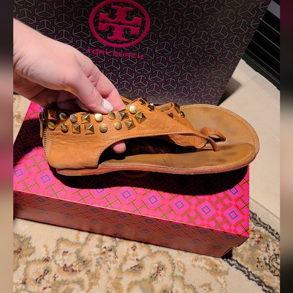 Tory Burch Light Brown Tan leather sandals size 7 - Picture 4 of 6